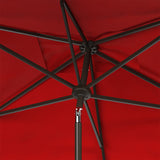 Safavieh Venice 6.5 X 10 Ft Rect Crank Umbrella Red Aluminum PAT8310C