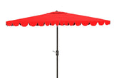 Safavieh Venice 6.5 X 10 Ft Rect Crank Umbrella Red Aluminum PAT8310C