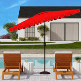 Safavieh Venice 6.5 X 10 Ft Rect Crank Umbrella Red Aluminum PAT8310C