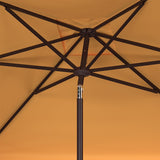 Safavieh Milan Fringe 7.5 Ft Square Crank Umbrella XII23 Yellow Aluminum PAT8408D