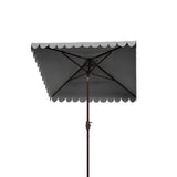 Safavieh Venice 7.5 Ft Square Crank Umbrella Grey Aluminum PAT8410B