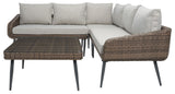 Safavieh Onri 3 Pc Sofa Set Brown/Grey PAT9027B-3BX