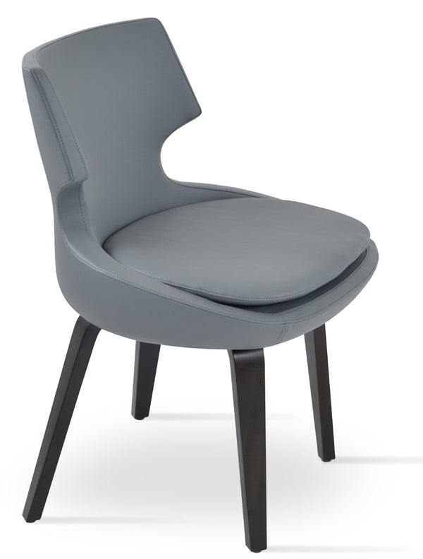 Soho Concept Patara Plywood Dining Chair With Memory Swivel, Soft Leatherette Upholstery & 2-year Guarantee Grey  Soho-concept-dining-chair-05493