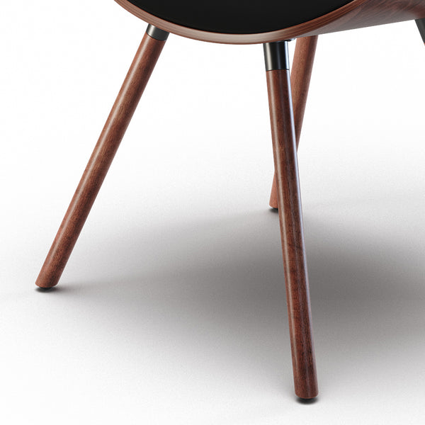 English Elm Marana Dining Chair - Stylish Black Mid-Century Modern Design With Comfortable Vegan Leather Seat B136P158911