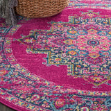 Nourison Passion PSN03 Machine Made Power-loomed Ornamental Border Indoor Only Bohemian Vintage Rug Fuchsia, Pink 100% Polypropylene 99446469274