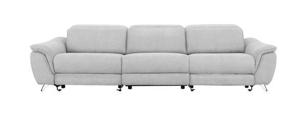 Vig Furniture Divani Casa Paul - Modern Grey Fabric Sofa With Electric Recliners For Ultimate Comfort & Style Grey  Vgkne9156-gry-4s