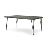 Christopher Knight Home® - Noble House - Bedford Outdoor Grey Wicker Rectangular Dining Table with Hair Pin Legs