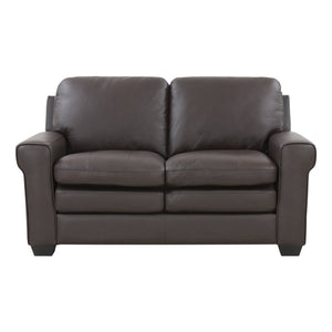 Porter Designs Porter Parma Top Grain Leather Loveseat - Elegant Brown Sofa With Comfort & Style For Your Home Brown Leather 02-189-02-4628