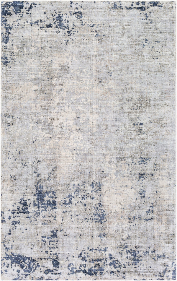 Surya Park Avenue Pav-2300 2' X 3' Hand Loomed Viscose Area Rug - Modern Style & Lustrous Sheen For Homes Navy Viscose Pav2300-23
