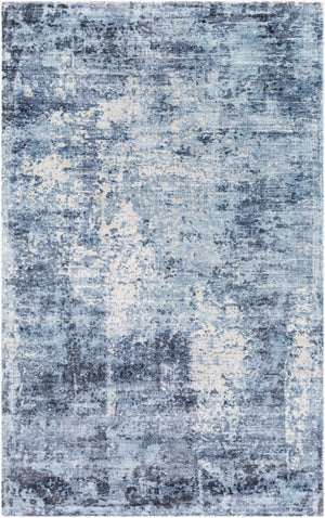 Surya Park Avenue Pav-2300 2' X 3' Hand Loomed Viscose Area Rug - Modern Style & Lustrous Sheen For Homes Dark Blue Viscose Pav2302-23