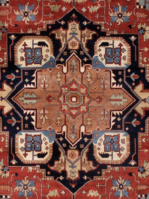 Pasargad Home Serapi Collection Hand-knotted Wool Area Rug In Elegant Rustic Earth Tones   Pb-1058 8x10