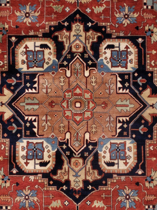 Pasargad Home Serapi Collection Hand-knotted Wool Area Rug In Elegant Rustic Earth Tones   Pb-1058 8x10