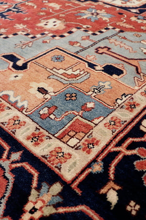 Pasargad Home Serapi Collection Hand-knotted Wool Area Rug In Elegant Rustic Earth Tones   Pb-1058 8x10