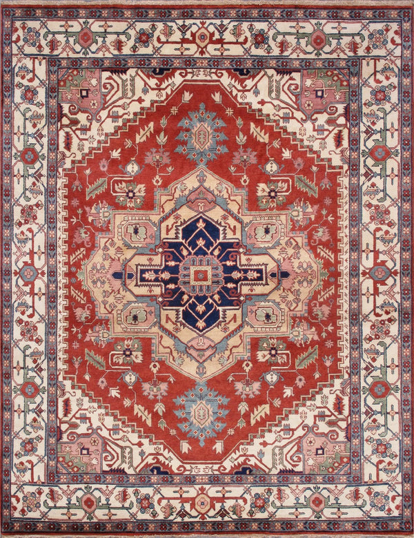 Pasargad Home Serapi Collection Hand-knotted Wool Area Rug In Elegant Rustic Earth Tones   Pb-10b Ivo 6x6