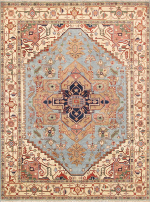 Pasargad Home Serapi Collection Hand-knotted Wool Area Rug In Elegant Rustic Earth Tones   Pb-10blb 8x10