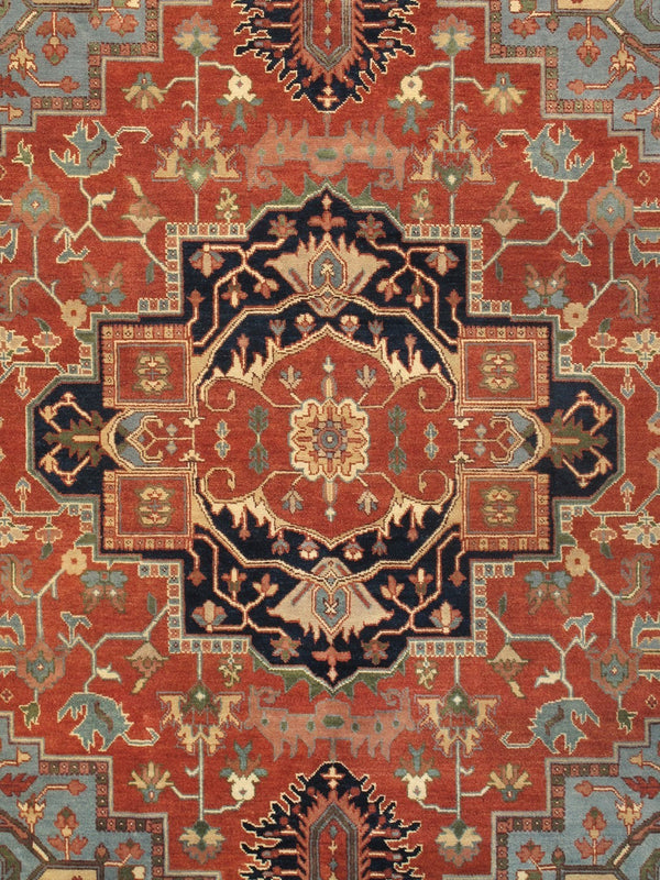 Pasargad Home Serapi Collection Hand-knotted Wool Area Rug In Elegant Rustic Earth Tones   Pb-5b 9x12
