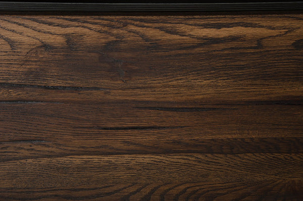 VIG Furniture Wharton Rustic Modern Dark Aged Oak Dresser With Soft-Close Drawers, Open Niches & V-Leg Design VGEDPB16003