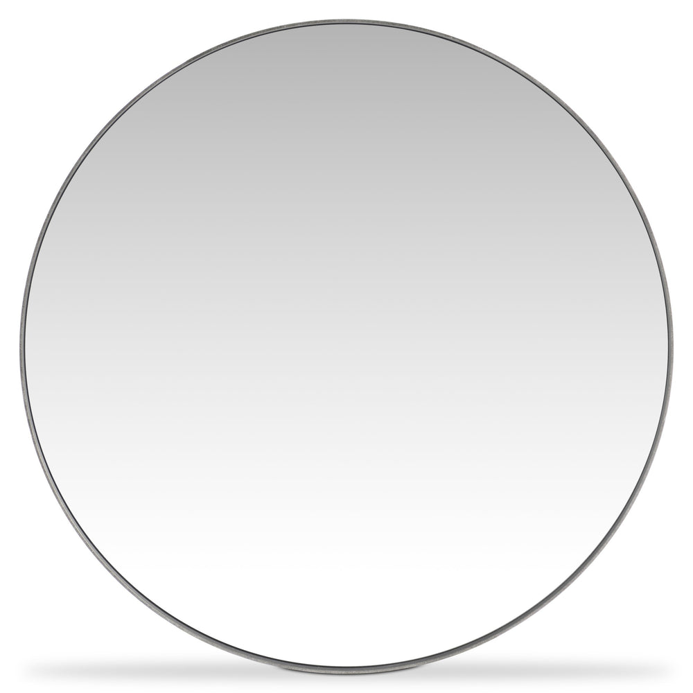 Bernhardt Bernhardt Tribeca Round Mirror 44" Rustic-Industrial Textured Steel Frame Barlow Finish, Versatile Accent 333335