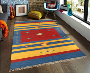 Pasargad Handmade Anatolian Collection Flat Weave Cotton Area Rug - Elegant Charm For Any Room   Pbb-01 9x12