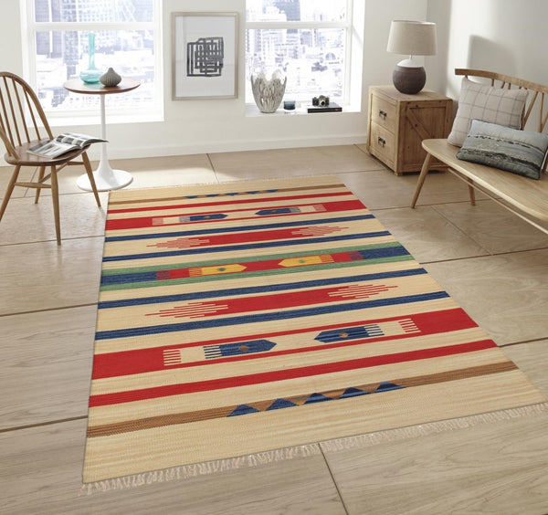 Pasargad Handmade Anatolian Collection Flat Weave Cotton Area Rug - Elegant Charm For Any Room   Pbb-04 9x12