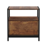 Homelegance By Top-Line Elouise 1-Drawer Rustic Brown End Table Brown Veneer