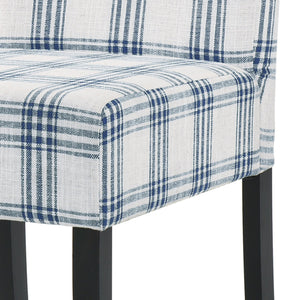 English Elm Christopher Knight Home® - DINING Chair with Plush Fabric Upholstery, Rubberwood Legs, Contemporary Minimalist Comfort and Style Blue+Cream 60162.00DBLUPLD