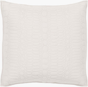 Surya Pebble 26"W X 26"L Sham - Rustic Cotton Blend Pillow Cover For Cozy Home Decor & Comfort Light Gray Cotton,Cotton,Polyester,Polyfill Pbe1001-es