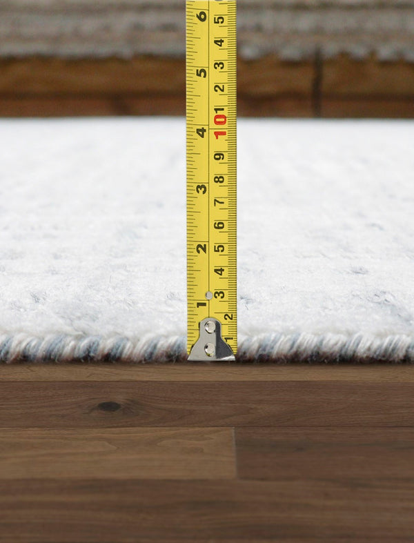 Pasargad Home Slate Collection Luxurious Hand-loomed Area Rug In Ivory And Blue, Modern Elegance   Pbfe-03 12x15