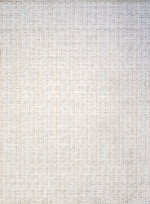 Pasargad Home Slate Collection Luxurious Hand-loomed Area Rug In Ivory And Blue, Modern Elegance   Pbfe-04 6x9