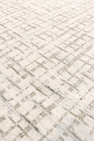 Pasargad Home Slate Collection Luxurious Hand-loomed Area Rug In Ivory And Blue, Modern Elegance   Pbfe-04 6x9