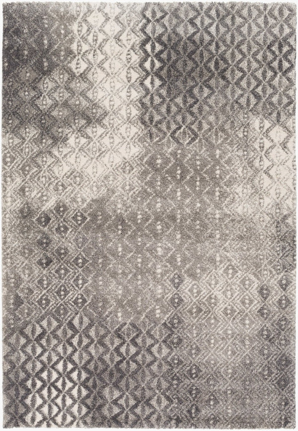 Livabliss Pembridge Belgian High Pile Polypropylene Accent Rug Mid Century Modern Entryway Decor Charcoal, Ivory 2' x 3'7" PBG1001-236