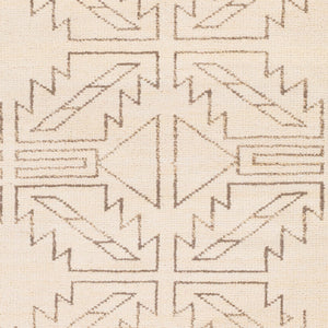 Surya Pueblo Handmade Wool Rug 2' X 3' – Unique Eclectic Design, Hand Knotted In India For Timeless Style Wheat Wool Pbl6000-23