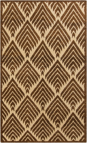 Surya Pueblo Handmade Wool Rug 2' X 3' – Unique Eclectic Design, Hand Knotted In India For Timeless Style Dark Brown Wool Pbl6001-5686