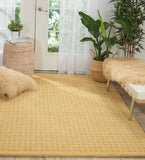 Nourison Perris PERR1 Handmade Woven No Border Indoor Only Contemporary  Rug Gold, Yellow 100% Wool 99446222947