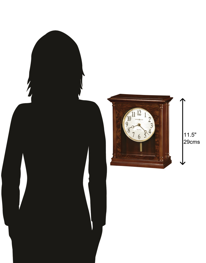 Hekman Furniture 635131 Candice Wooden Mantel Clock - Elegant Cherry Finish, Brass Accents, Adjustable Chimes & Quartz Movement Americana Cherry Candice Mantel Clock 635131