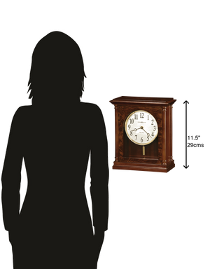 Hekman Furniture 635131 Candice Wooden Mantel Clock - Elegant Cherry Finish, Brass Accents, Adjustable Chimes & Quartz Movement Americana Cherry Candice Mantel Clock 635131