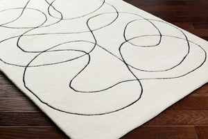 Livabliss Portobello Hand Tufted Wool Accent Rug Plush Pile Bohemian Warmth for Any Room Cream, Black 2' x 3' PBO2301-23