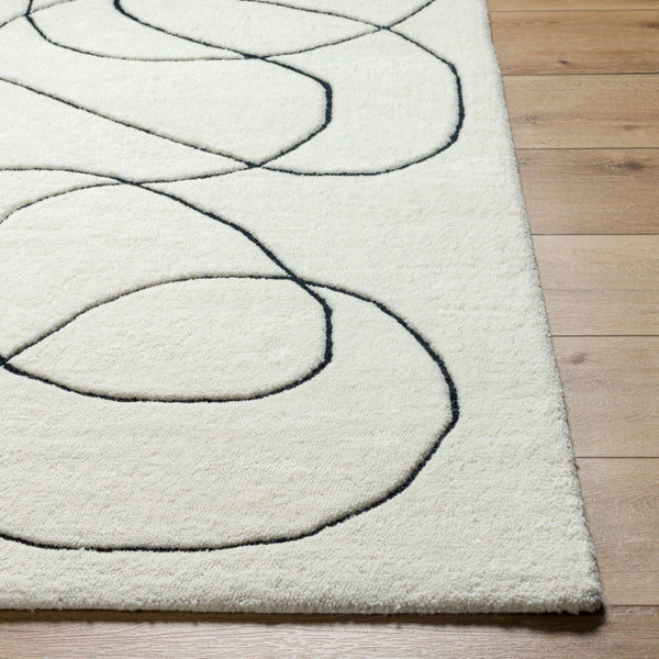 Livabliss Portobello Hand Tufted Wool Accent Rug Plush Pile Bohemian Warmth for Any Room Cream, Black 2' x 3' PBO2301-23