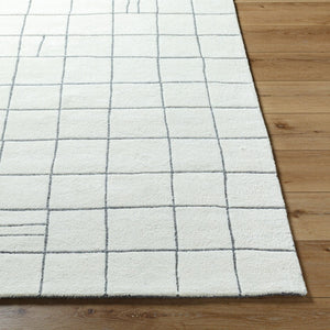 Livabliss Portobello Hand-tufted Wool Accent Rug Artisan Crafted for Entryway or Bedside Use Ivory, Charcoal 2' x 3' PBO2303-23