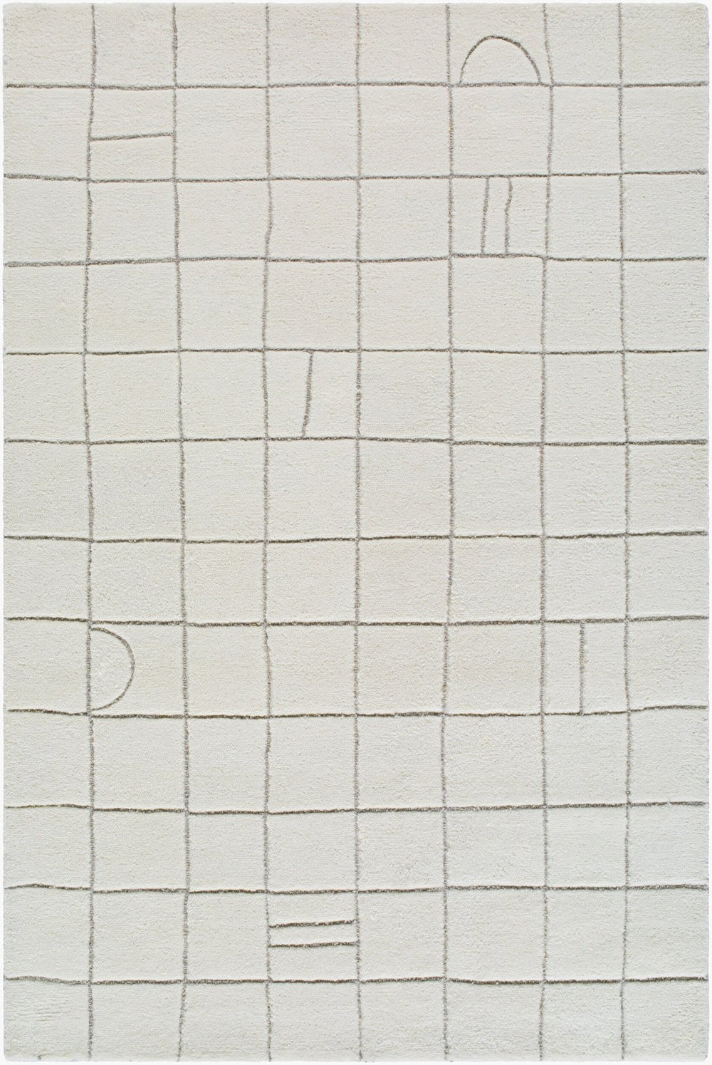 Livabliss Portobello Hand Tufted Wool Accent Rug Artisan Texture for Entryway Bedside or Bath Ivory, Light Ta 2' x 3' PBO2305-23