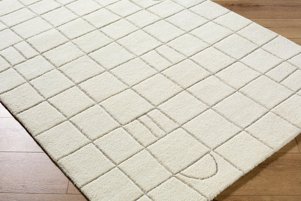 Livabliss Portobello Hand Tufted Wool Accent Rug Artisan Texture for Entryway Bedside or Bath Ivory, Light Ta 2' x 3' PBO2305-23
