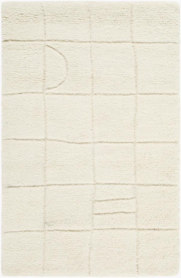 Livabliss Portobello Hand Tufted Wool Area Rug Artisan Crafted for Entryways and Cozy Nooks Ivory, Cream 2' x 3' PBO2306-23