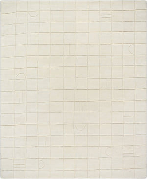 Livabliss Portobello Hand Tufted Wool Area Rug Artisan Crafted for Entryways and Cozy Nooks Ivory, Cream 8' x 10' PBO2306-810