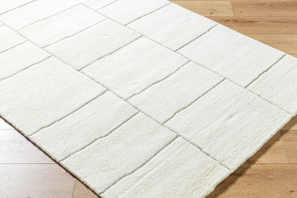 Livabliss Portobello Hand Tufted Wool Accent Rug Soft Medium Pile for Entryway or Bedroom Ivory, Charcoal 5' x 7'6" PBO2307-576