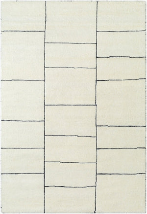 Livabliss Portobello Hand Tufted Wool Accent Rug Artisan Crafted for Entryways and Cozy Spaces Ivory, Charcoal 5' x 7'6" PBO2308-576