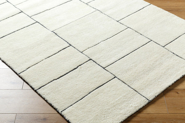 Livabliss Portobello Hand Tufted Wool Accent Rug Artisan Crafted for Entryways and Cozy Spaces Ivory, Charcoal 5' x 7'6" PBO2308-576