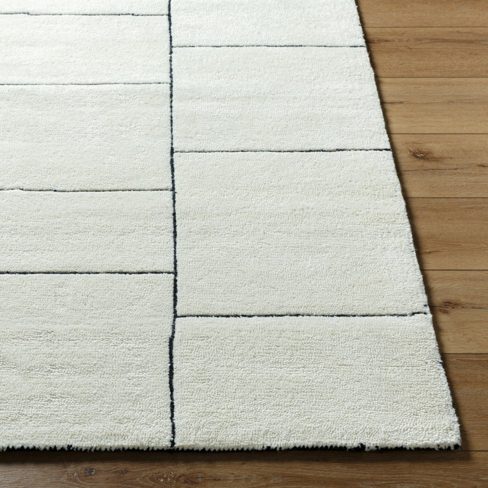 Livabliss Portobello Hand Tufted Wool Accent Rug Artisan Crafted for Entryways and Cozy Spaces Ivory, Charcoal 5' x 7'6" PBO2308-576