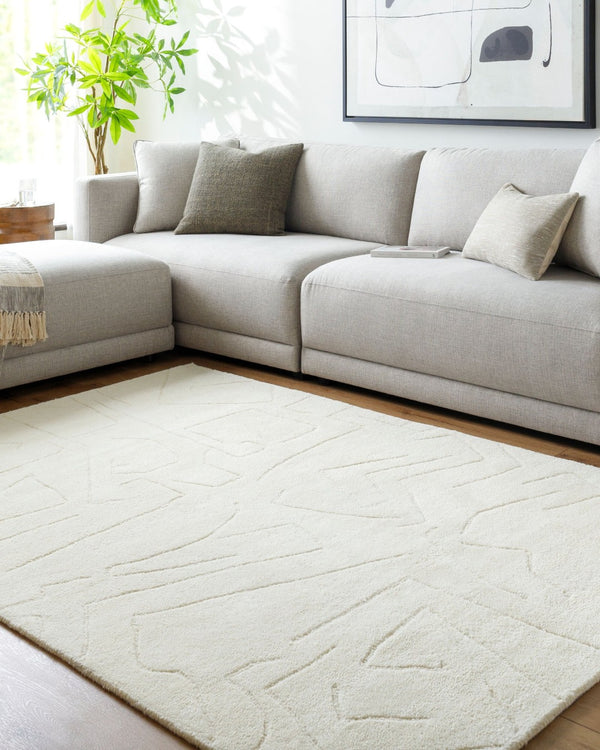 Livabliss Portobello Hand Tufted Wool Accent Rug for Entryways Bedside or Small Seating Areas Ivory, Cream 8' x 10' PBO2311-810