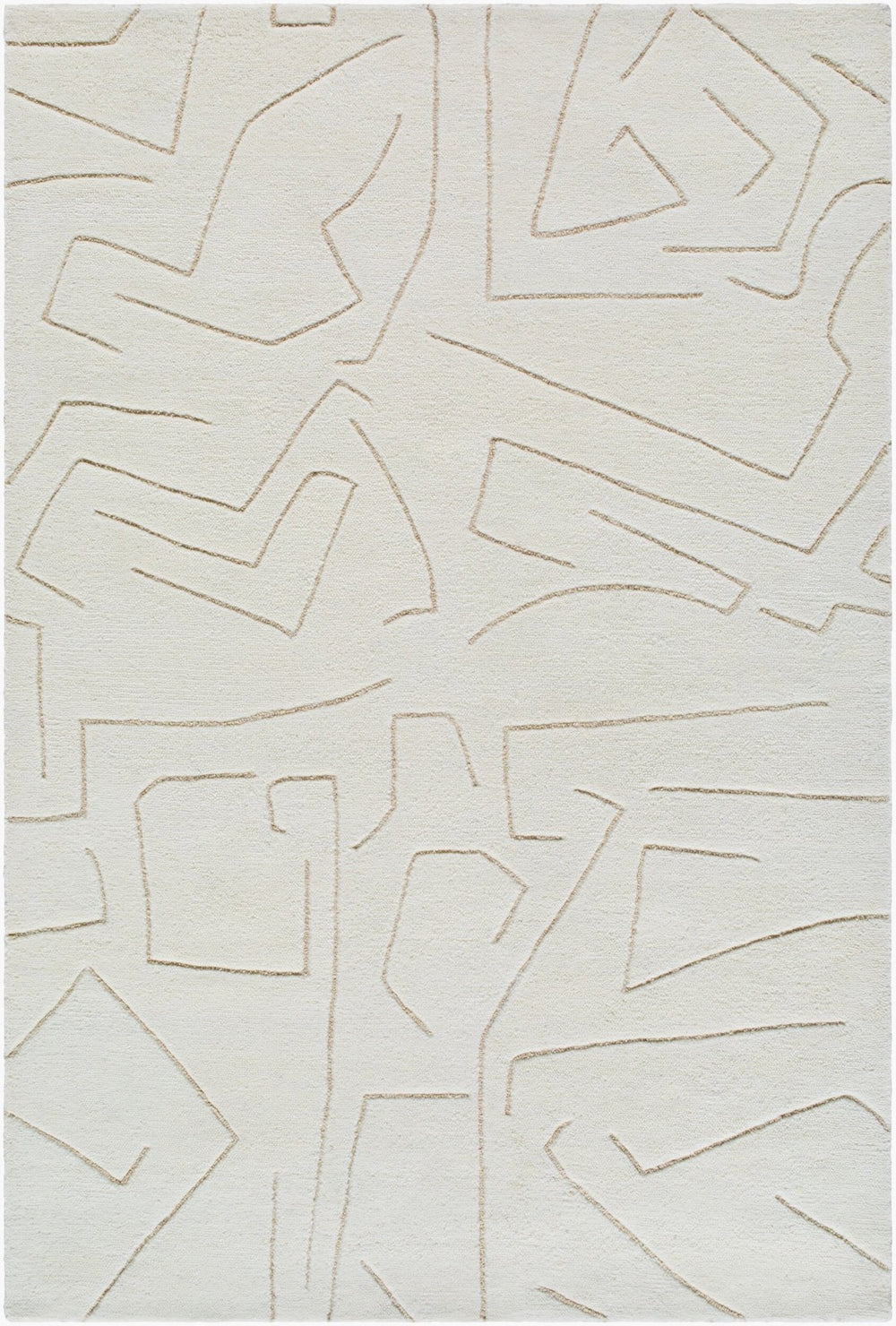 Livabliss Portobello Hand Tufted Wool Area Rug Soft Pile for Entryway Bedroom or Bath Ivory, Cream 8' x 10' PBO2312-810