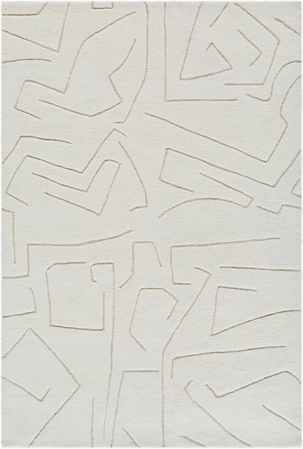 Livabliss Portobello Hand Tufted Wool Area Rug Soft Pile for Entryway Bedroom or Bath Ivory, Cream 8' x 10' PBO2312-810